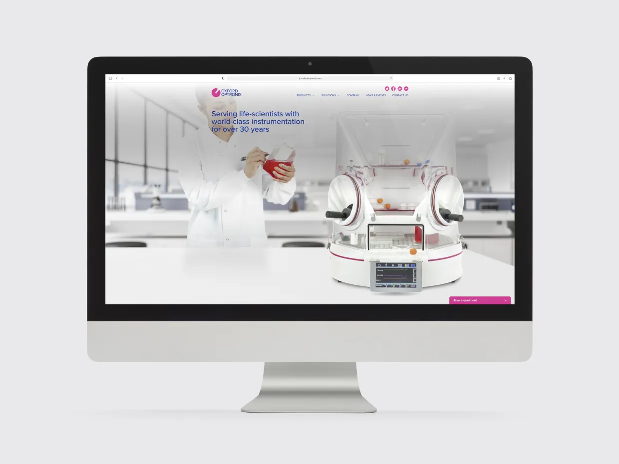 Web designers for Oxford Optronix