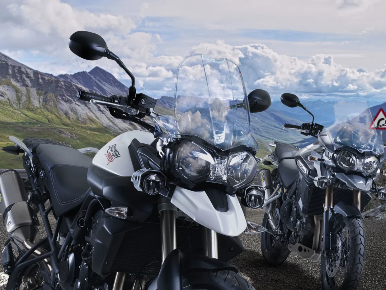 Triumph Tiger motorcycle final composite image