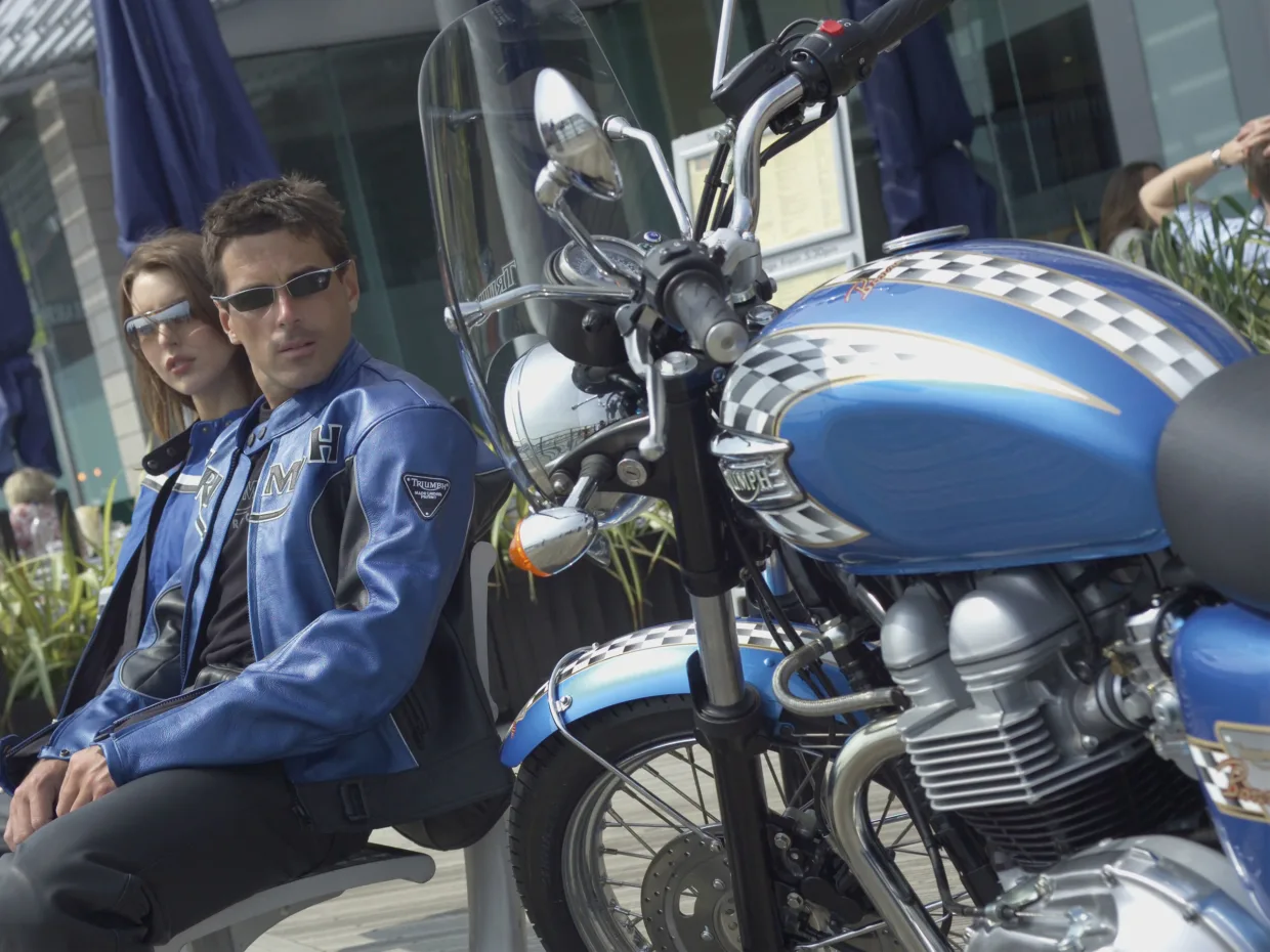 Triumph Bonneville and bikers lifestyle location photography