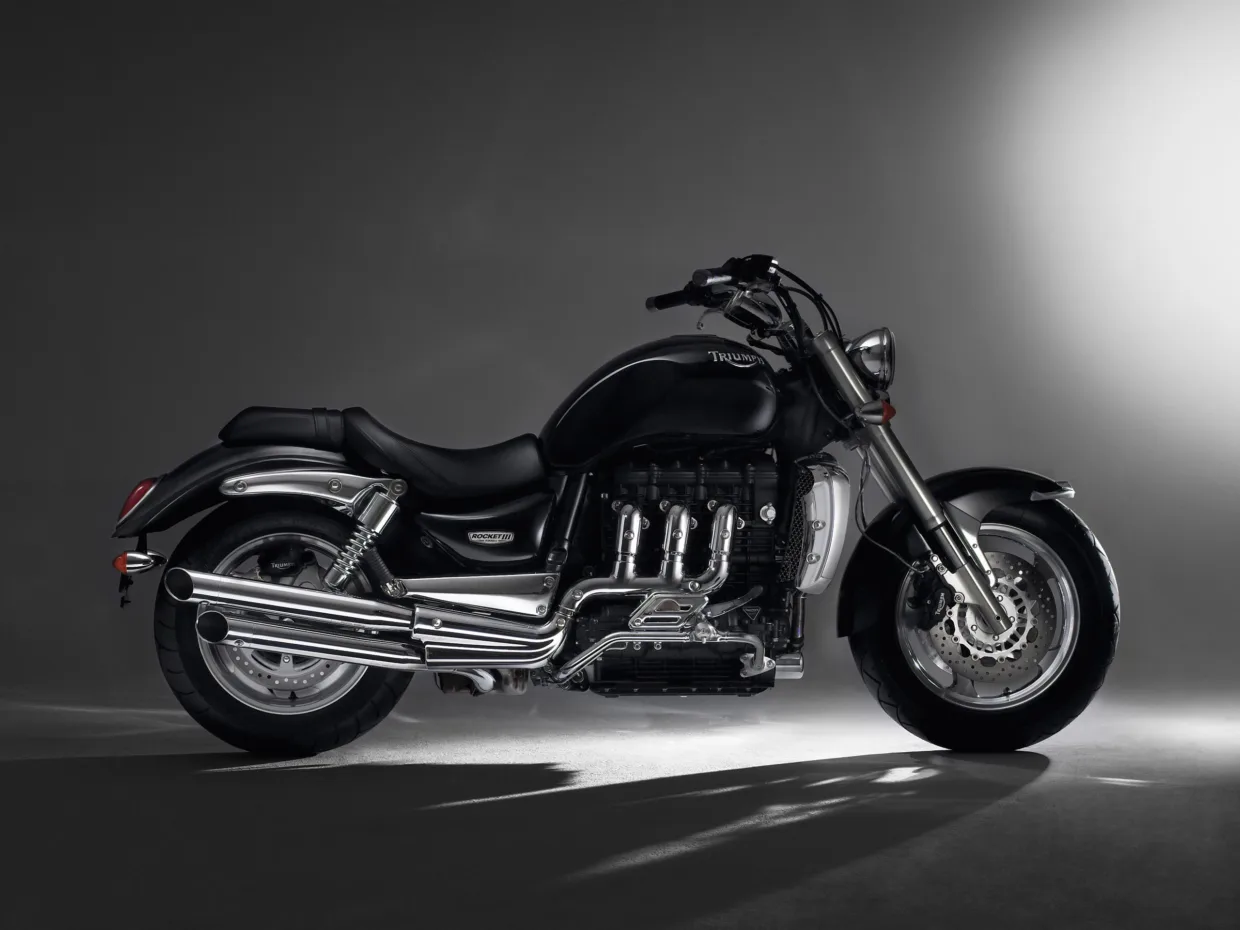 Triumph Rocket motorcycle studio photography