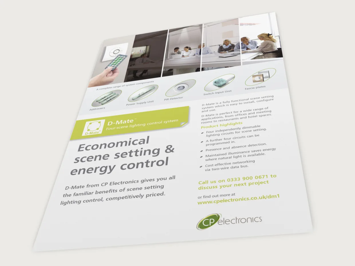 CP Electronics D-mate advert design