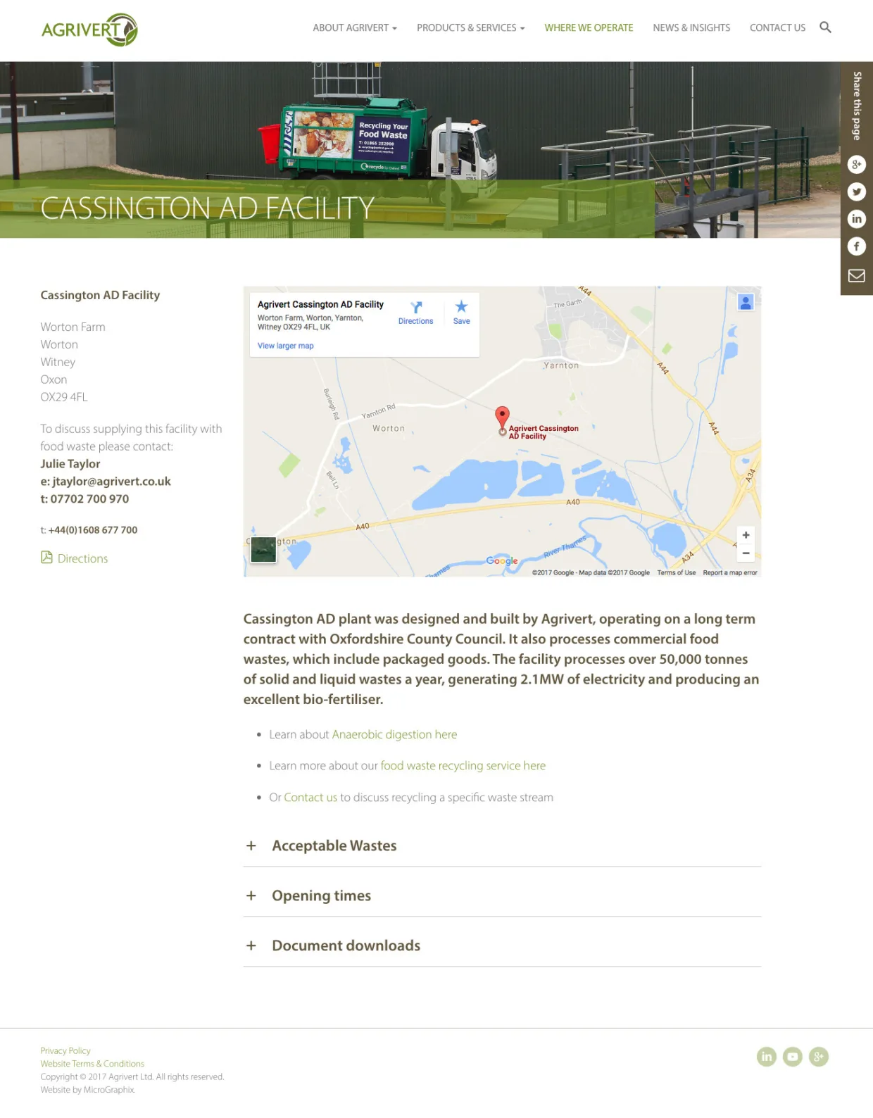 Agrivert responsive website design
