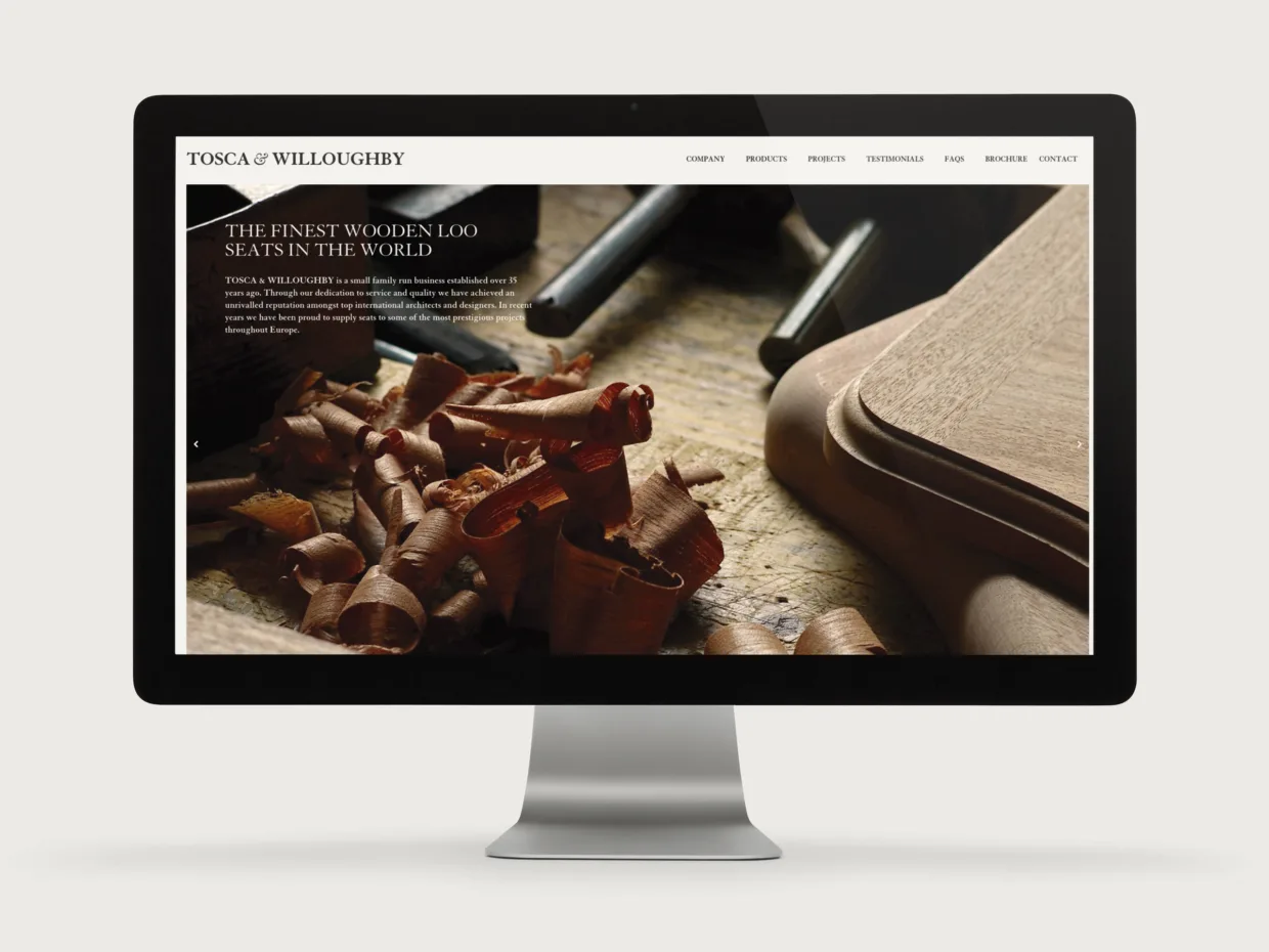 Tosca & Willoughby responsive website design