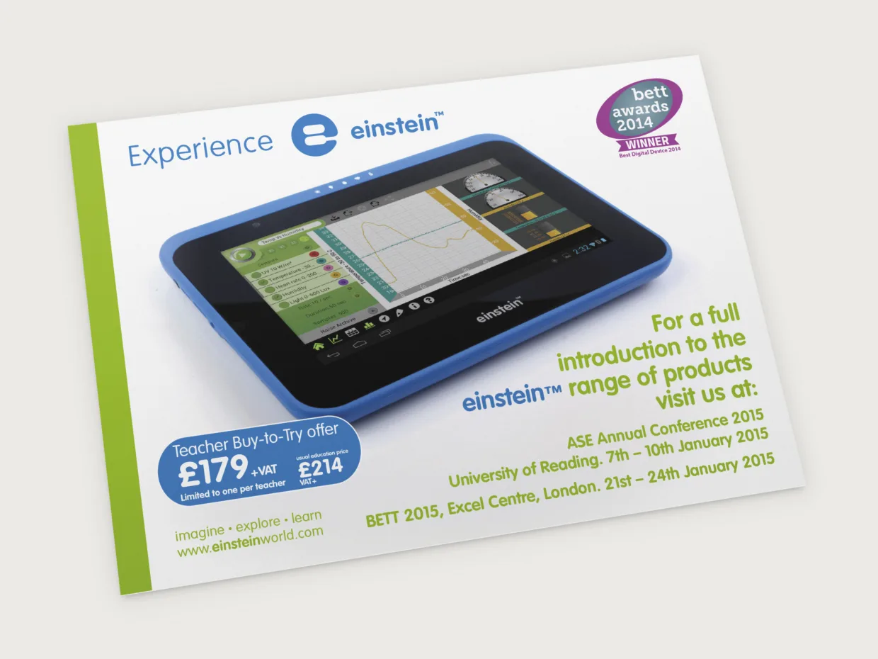 OES Einstein postcard design