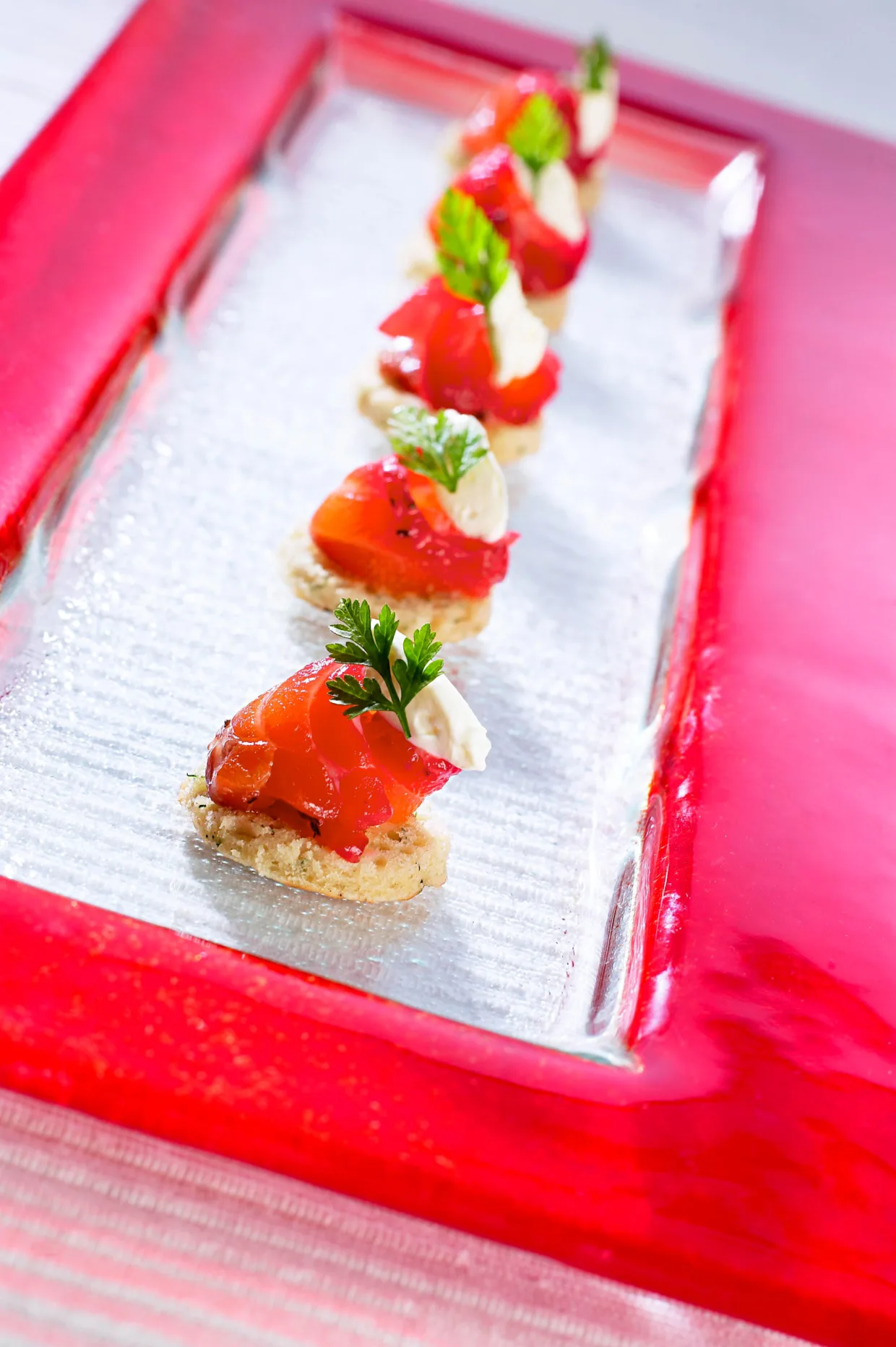 Touch of Taste strawberry platter food photography