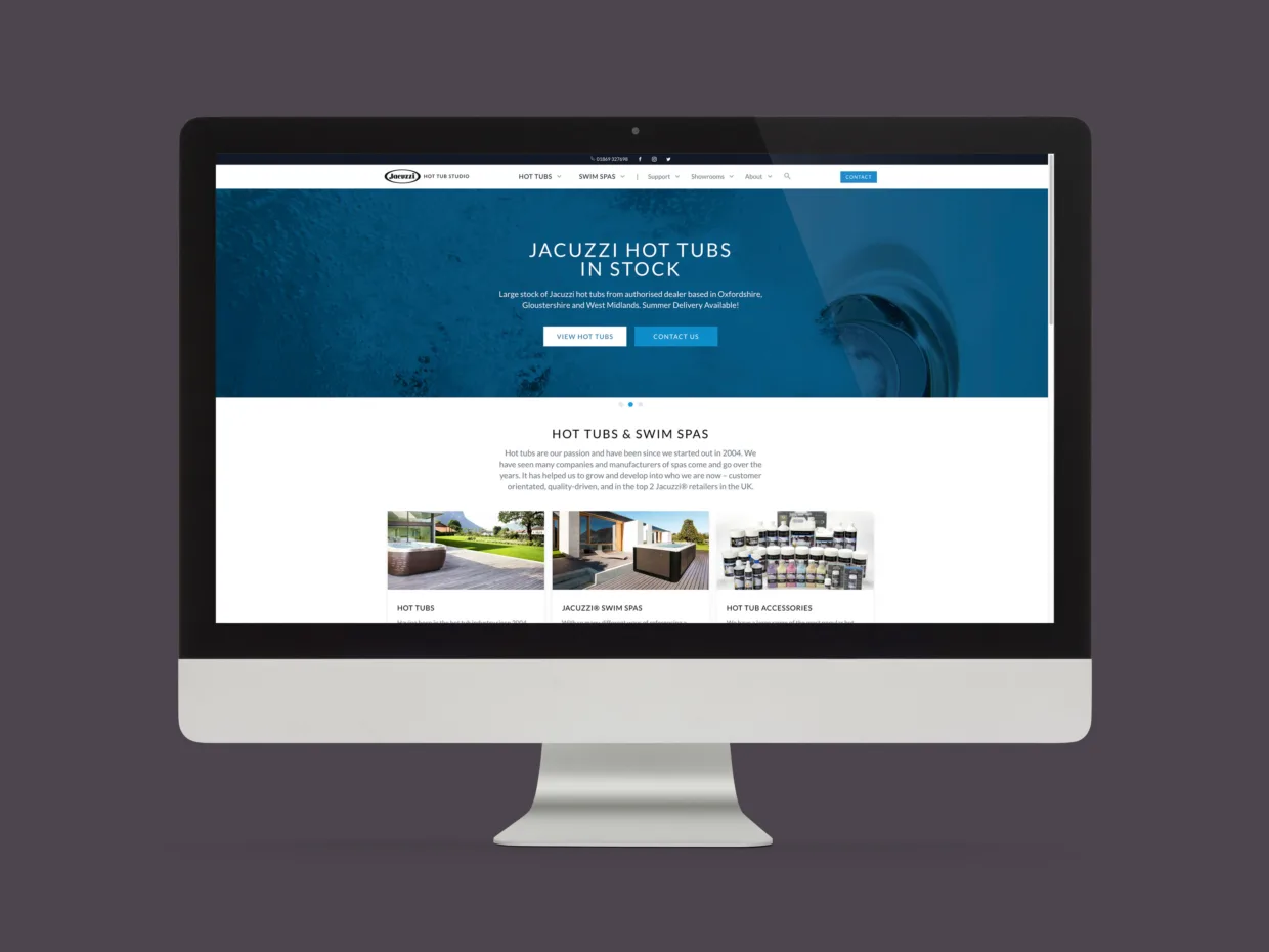 Website designers for Hot Tub Studio