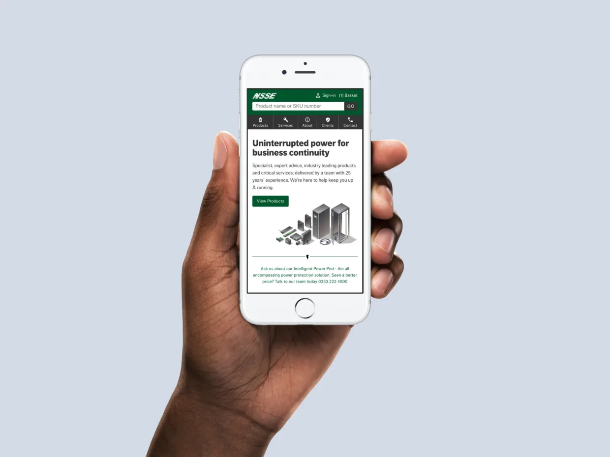 NSSE ecommerce website design