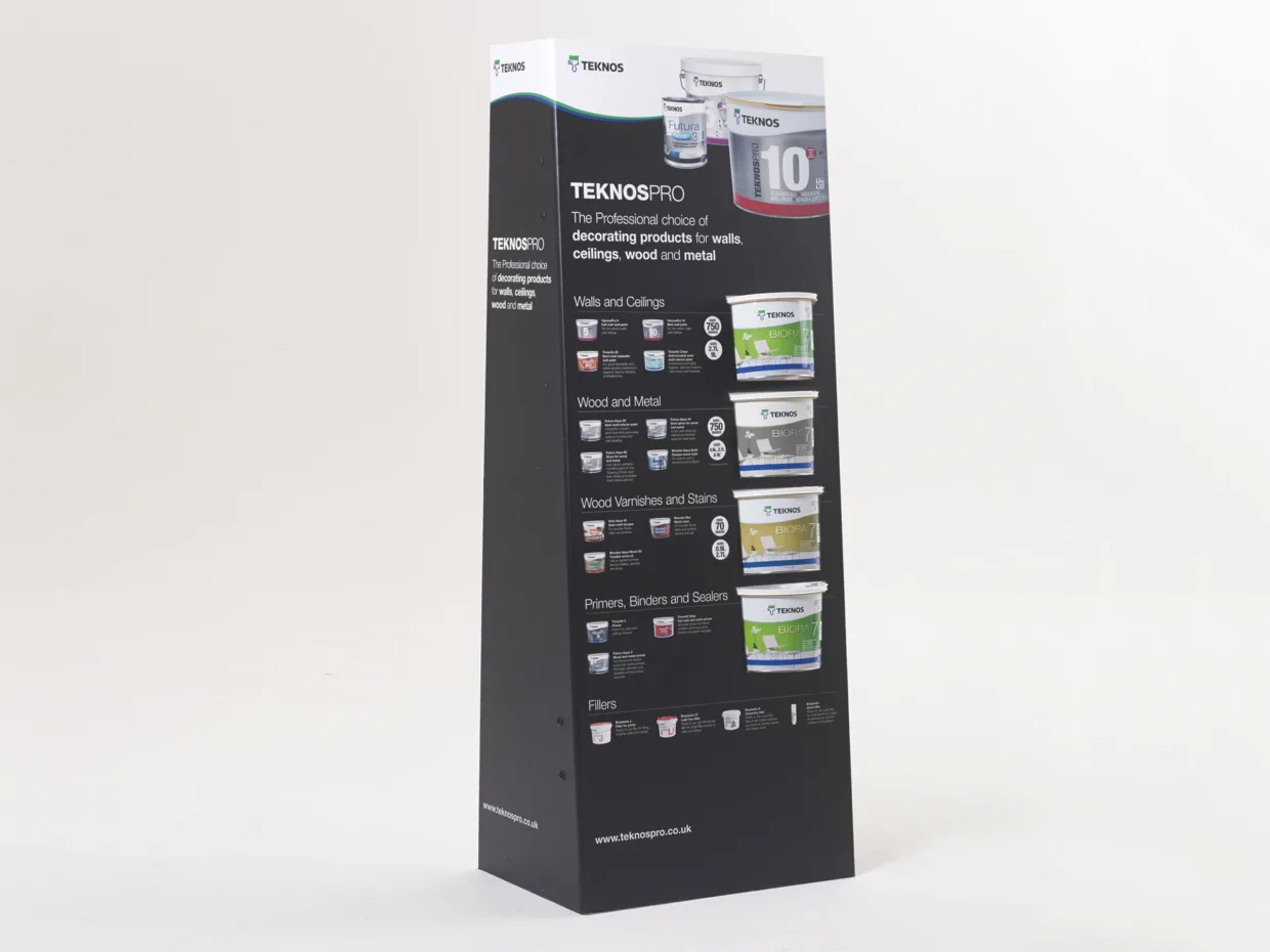 POS stand design for Teknos 