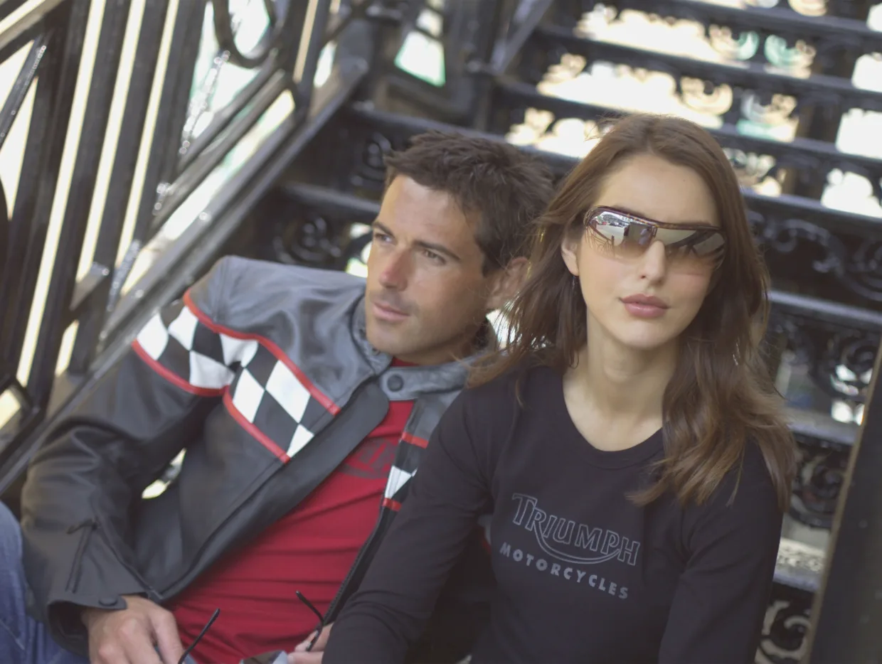 Triumph lifestyle branded clothing location photography