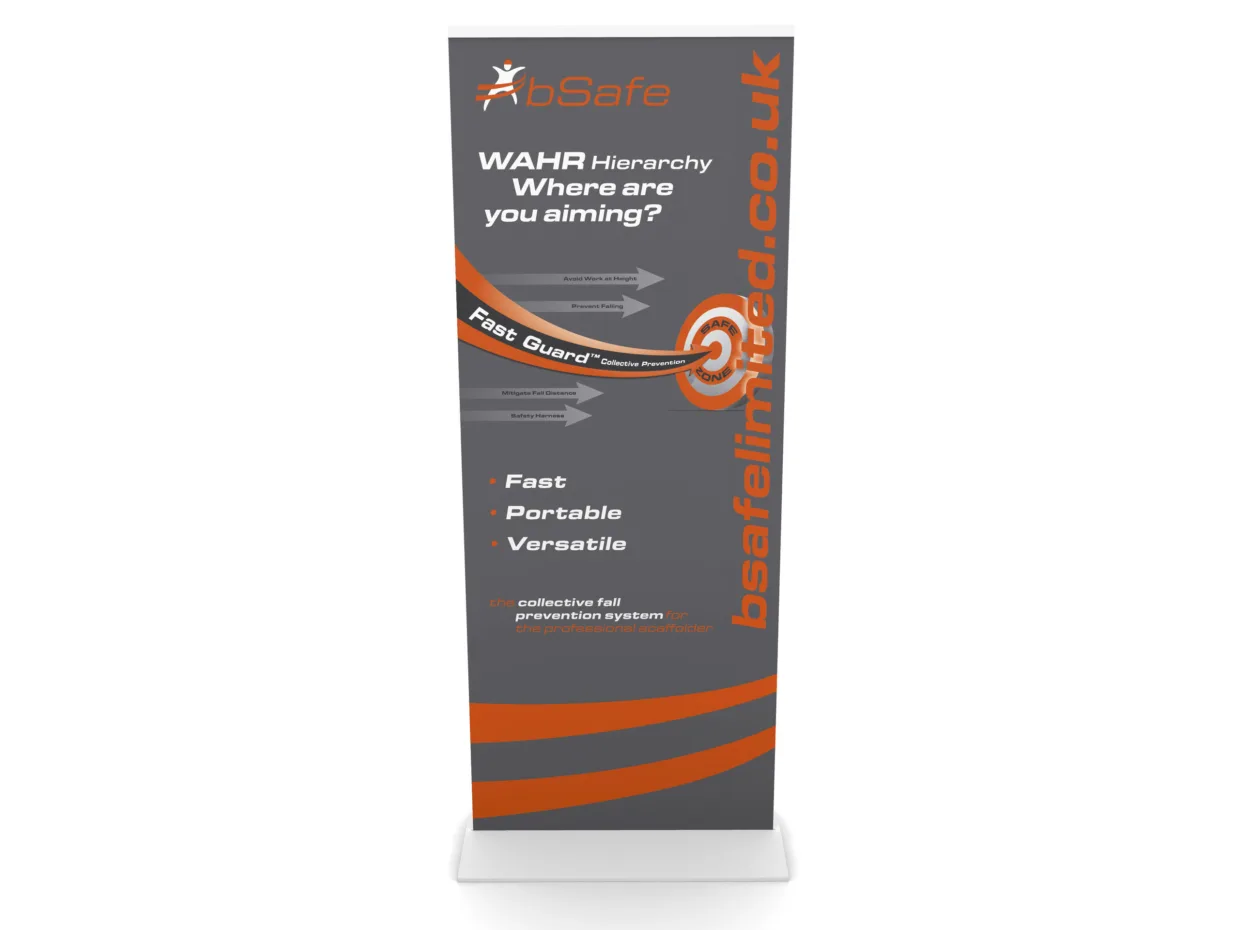 Roller banner design for bSafe