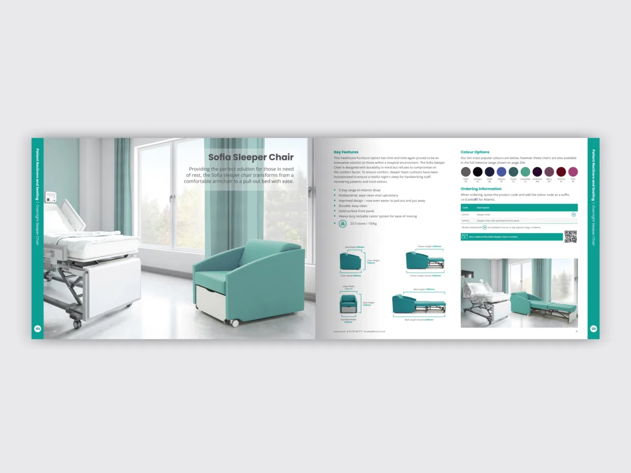 Catalogue Design for Ocura Healthcare Furniture