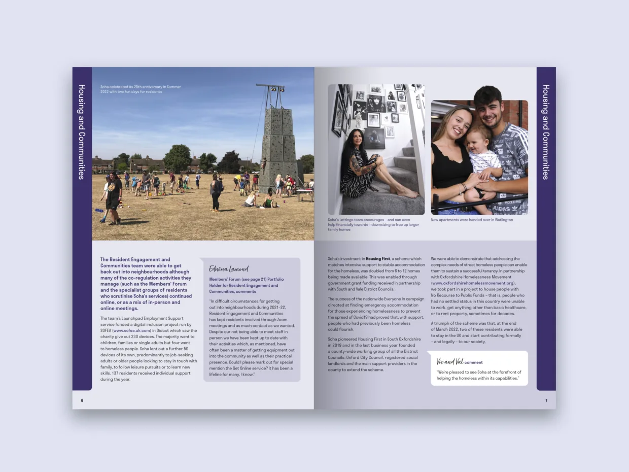 Annual report layout design