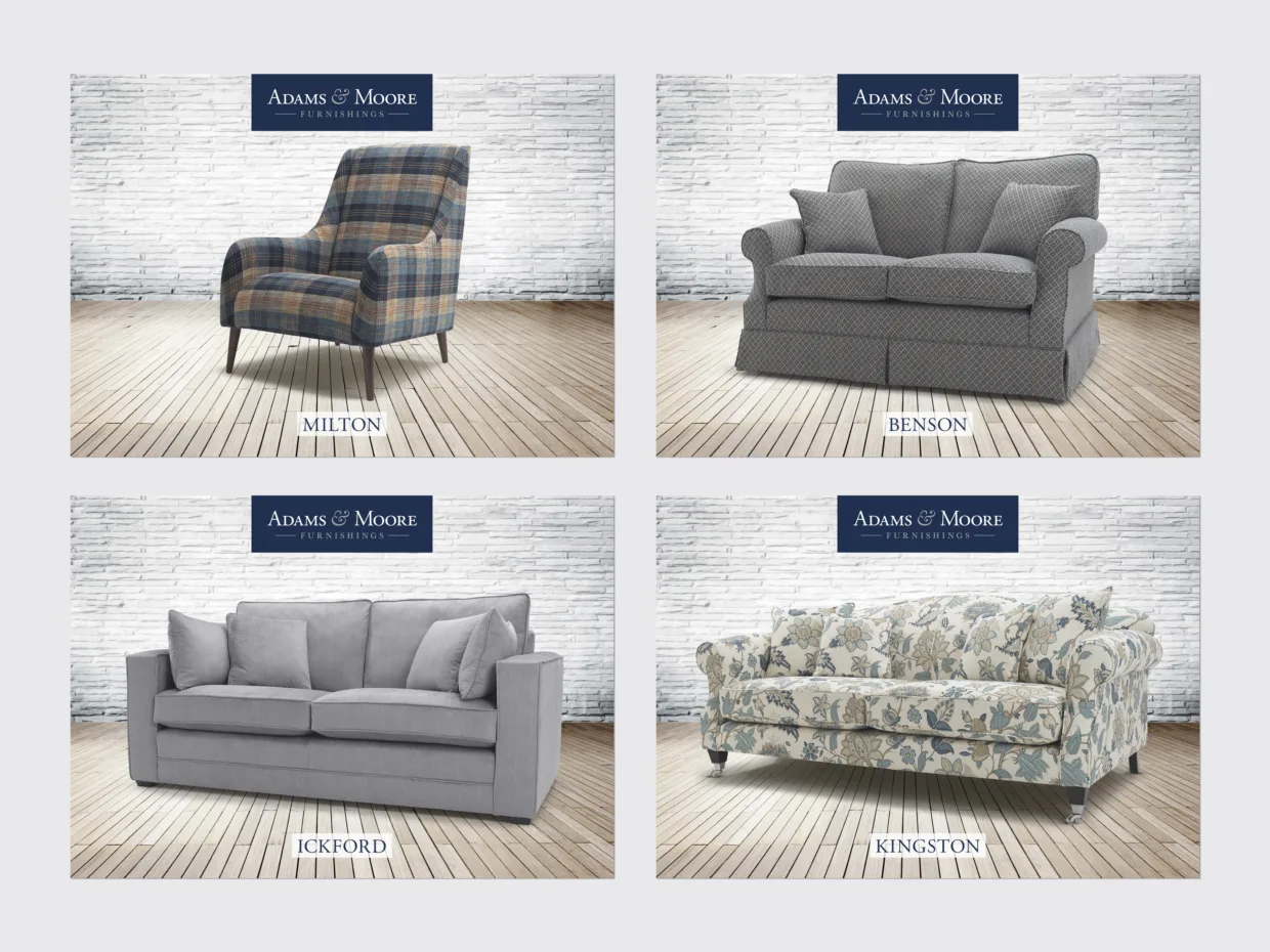 Postcard design for Adams and Moore