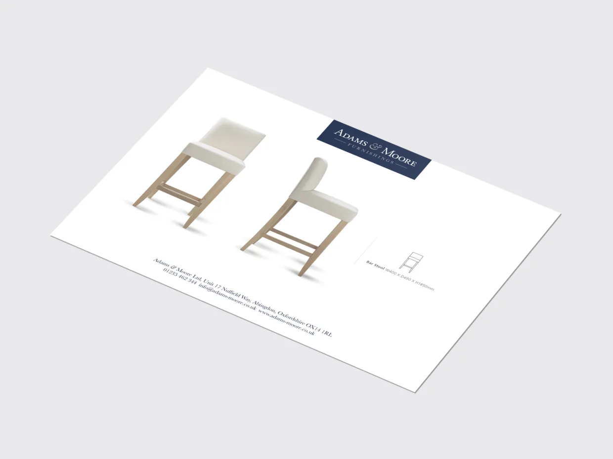 Postcard design for Adams and Moore