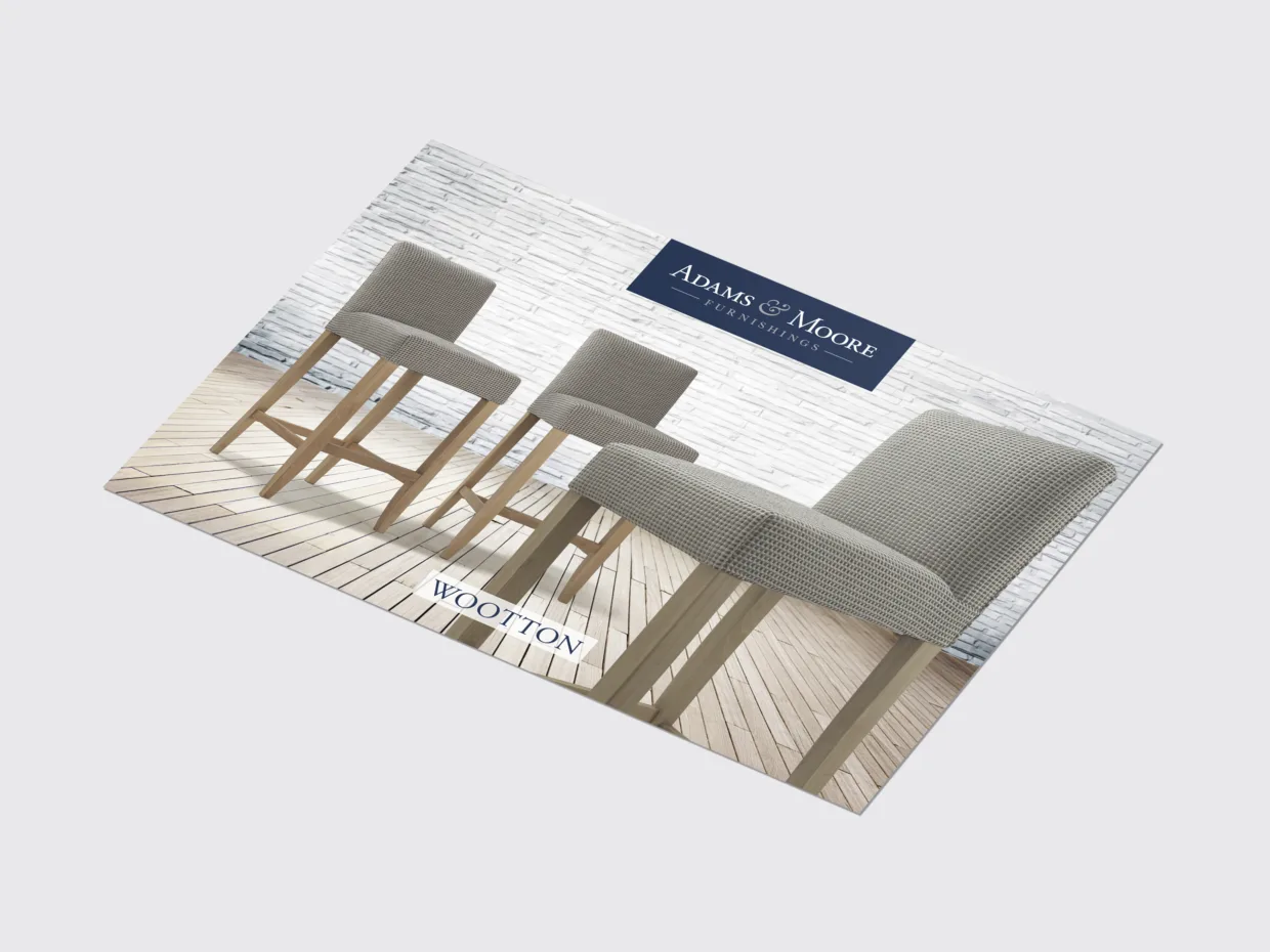 Adams and Moore postcard design