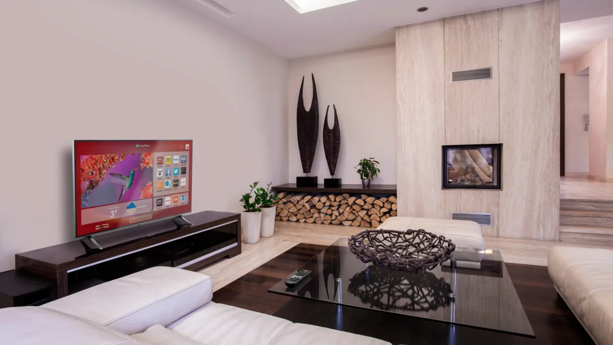 Composite Photography Hitachi Tv Livingroom Wall Standing 2160P