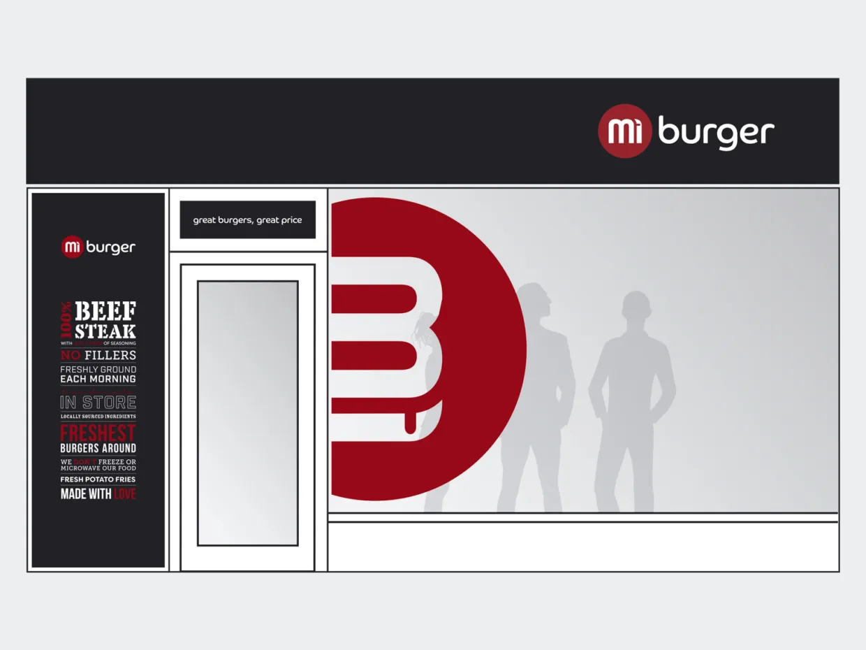 Mi Burger Shop Fascia