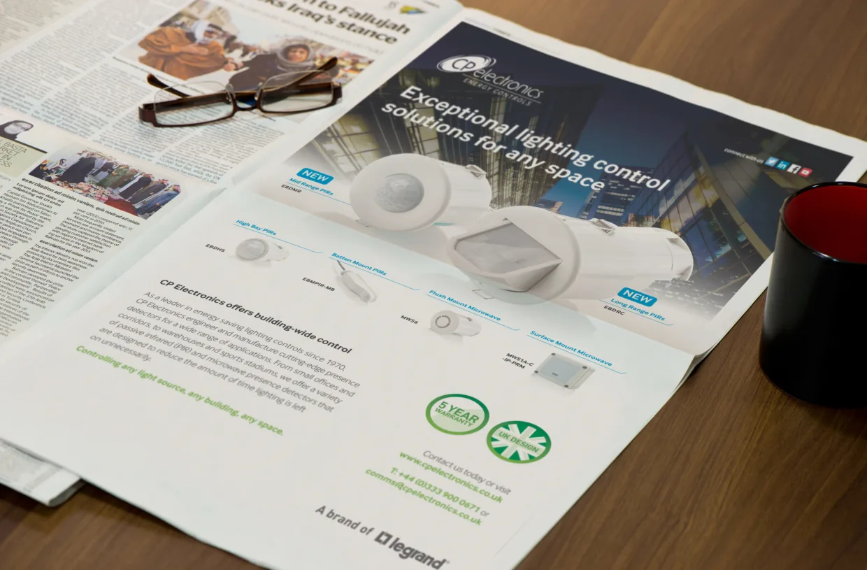 CP Electronics Press Advertising Design