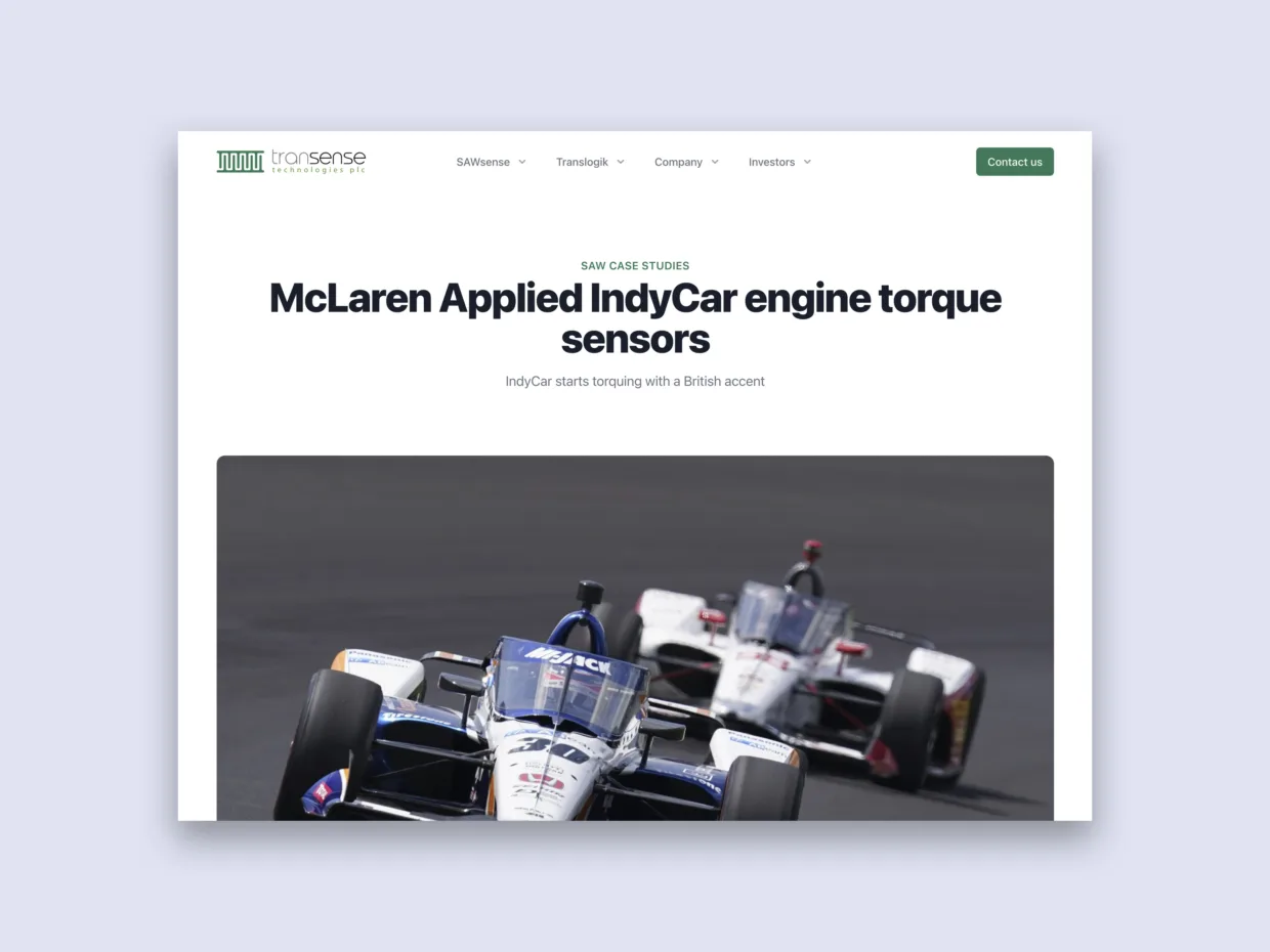 Transense web design