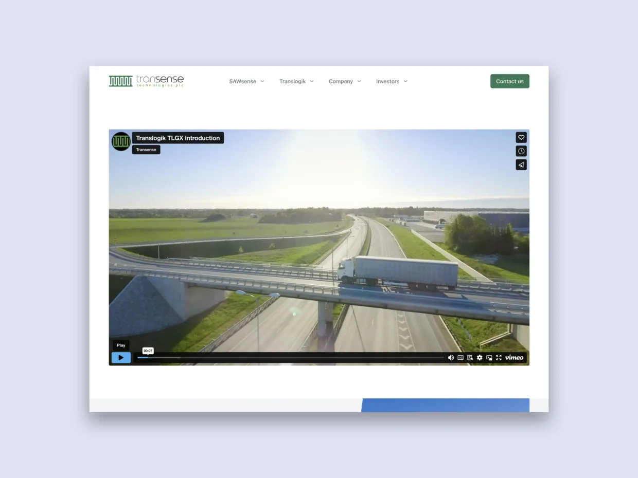 Transense web design