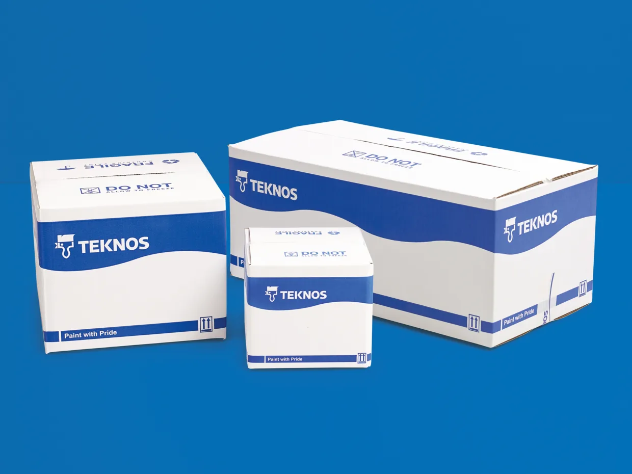 Printed corrugated boxes for Teknos