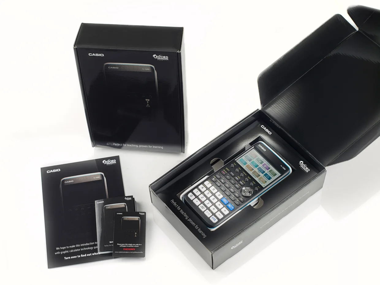 Custom packaging design for OES calculator boxes