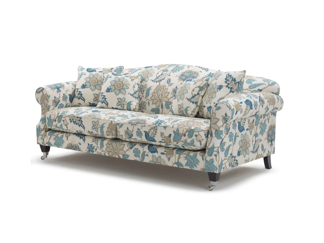 Kingston Sofa With Flower Pattern Fabric At The Adams And Moore Studio Furniture Photoshoot