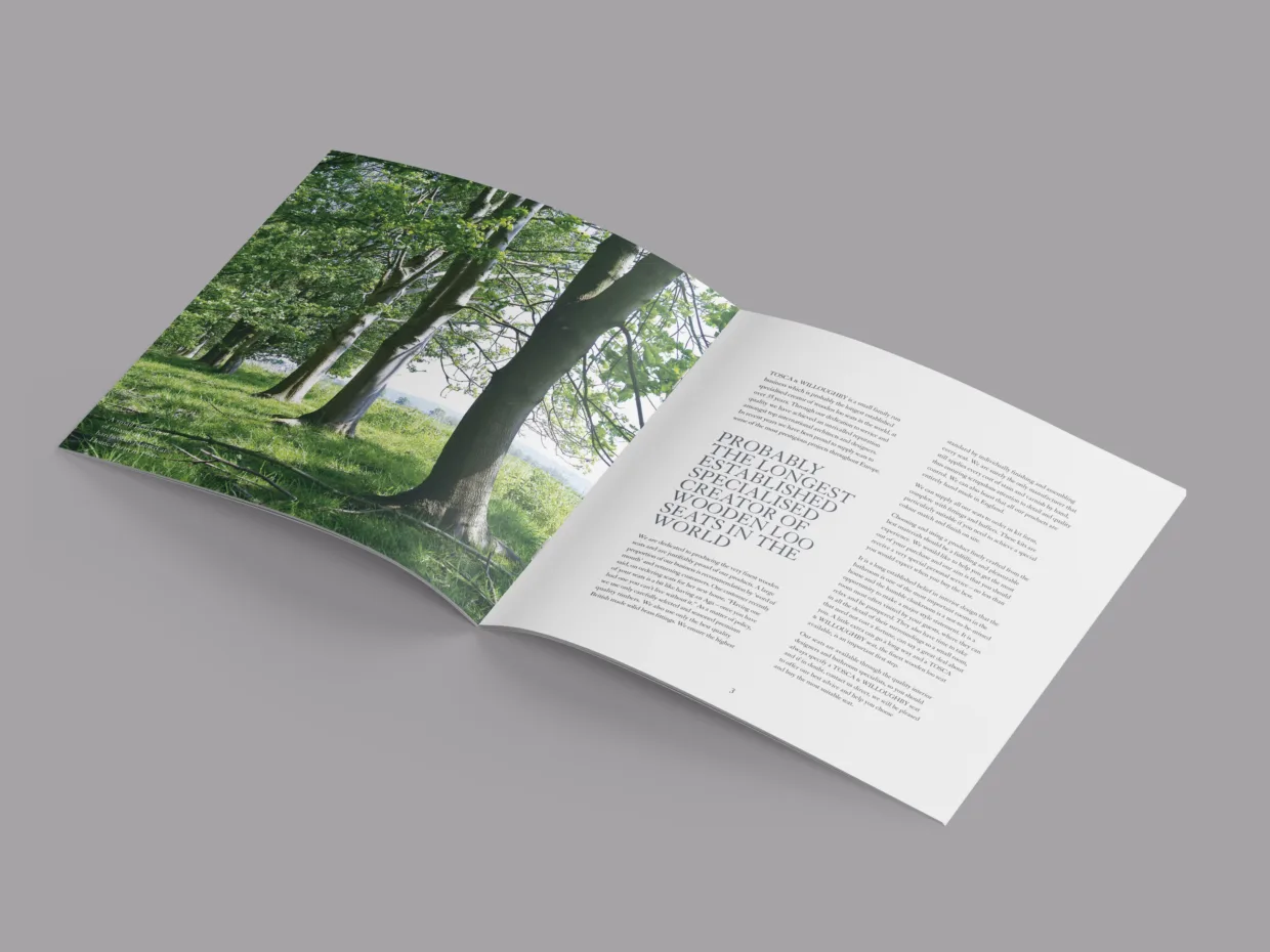 Tosca and Willoughby brochure design spread by MicroGraphix brochure designers