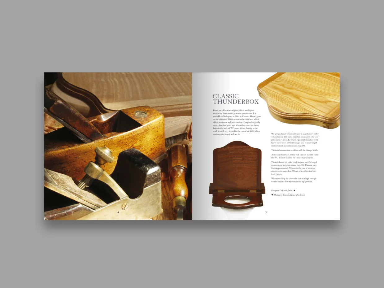 Tosca and Willoughby brochure design internal spread
