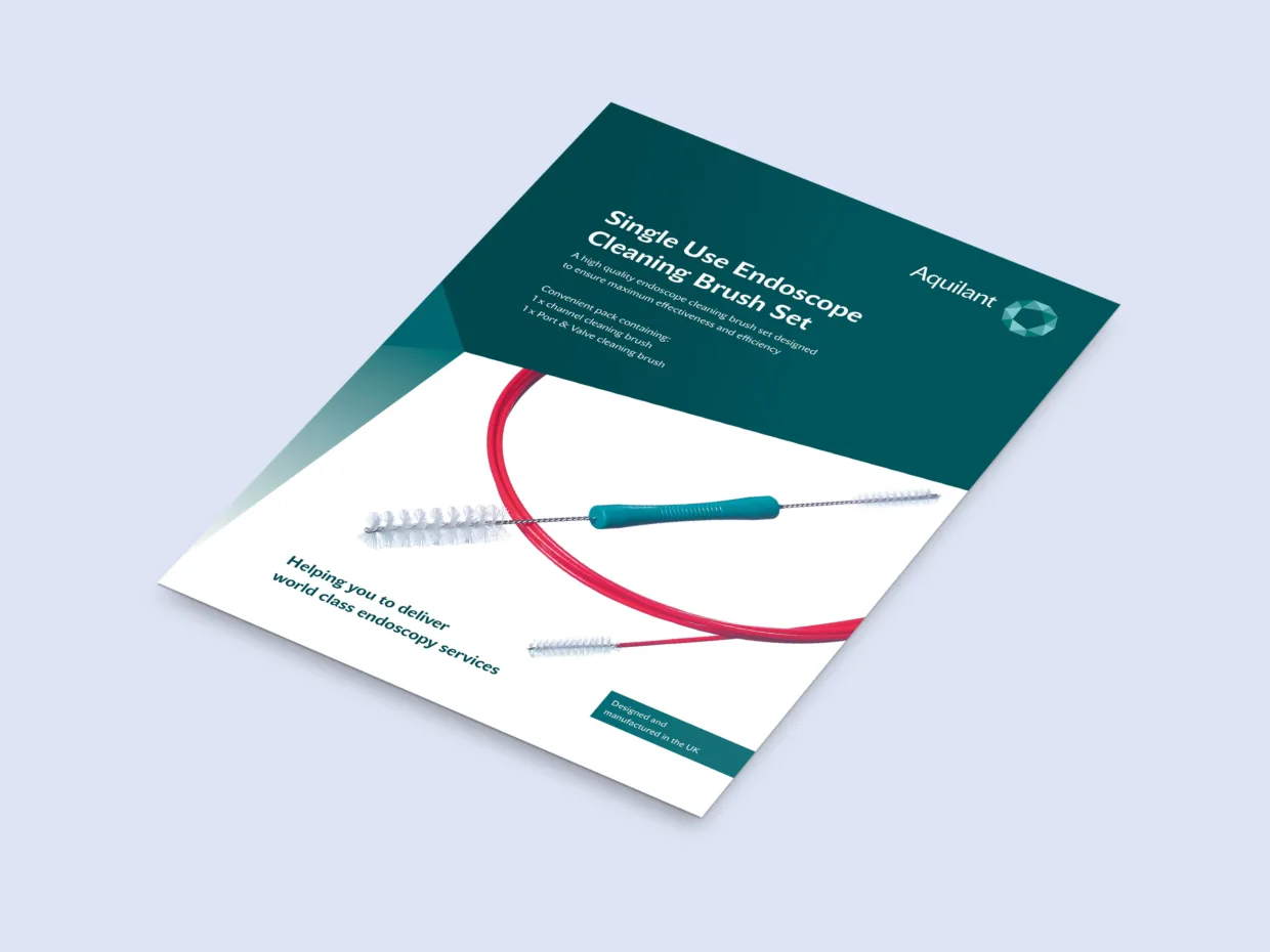 Two page brochure design for Aquilant by MicroGraphix brochure designers