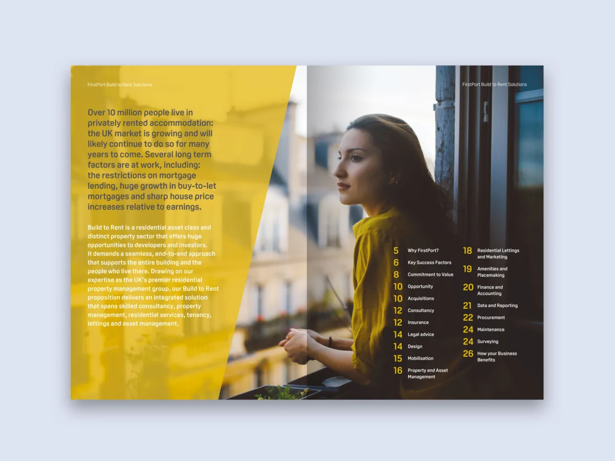 FirstPort brochure design