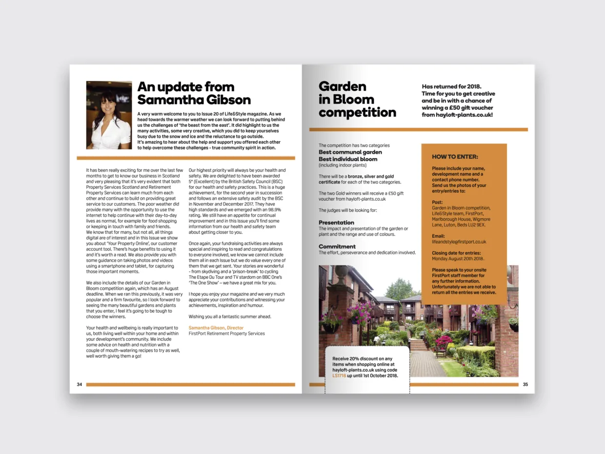 FirstPort Life & Style magazine design