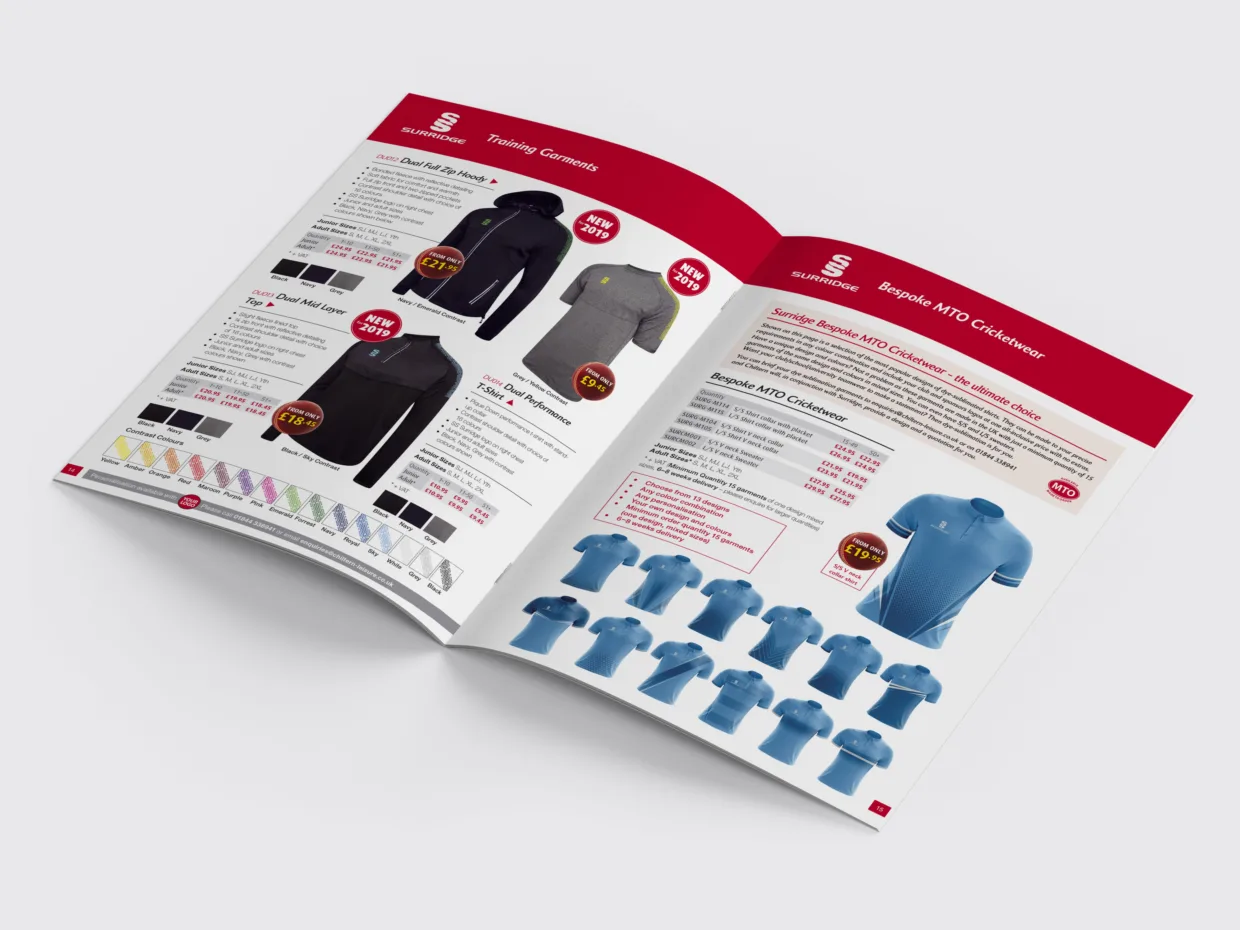 Chiltern Leisure cricket catalogue design