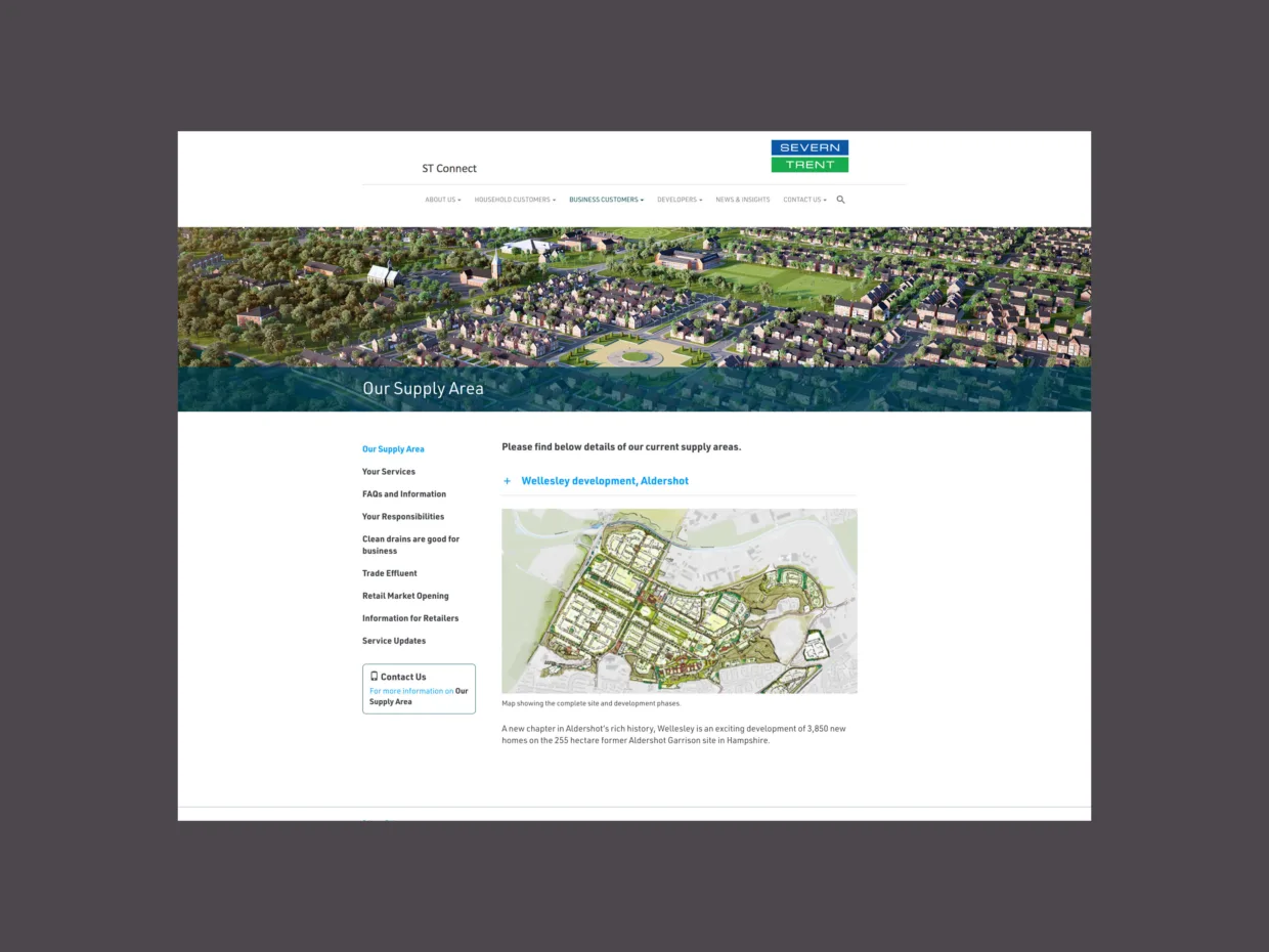 Severn Trent Connect Website Design