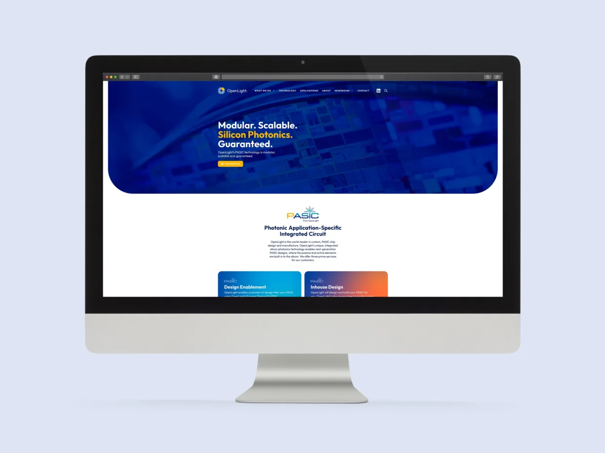 Web designers for Open Light Photonics