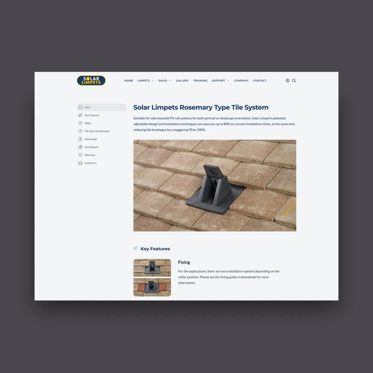 Solar Limpets Website Design