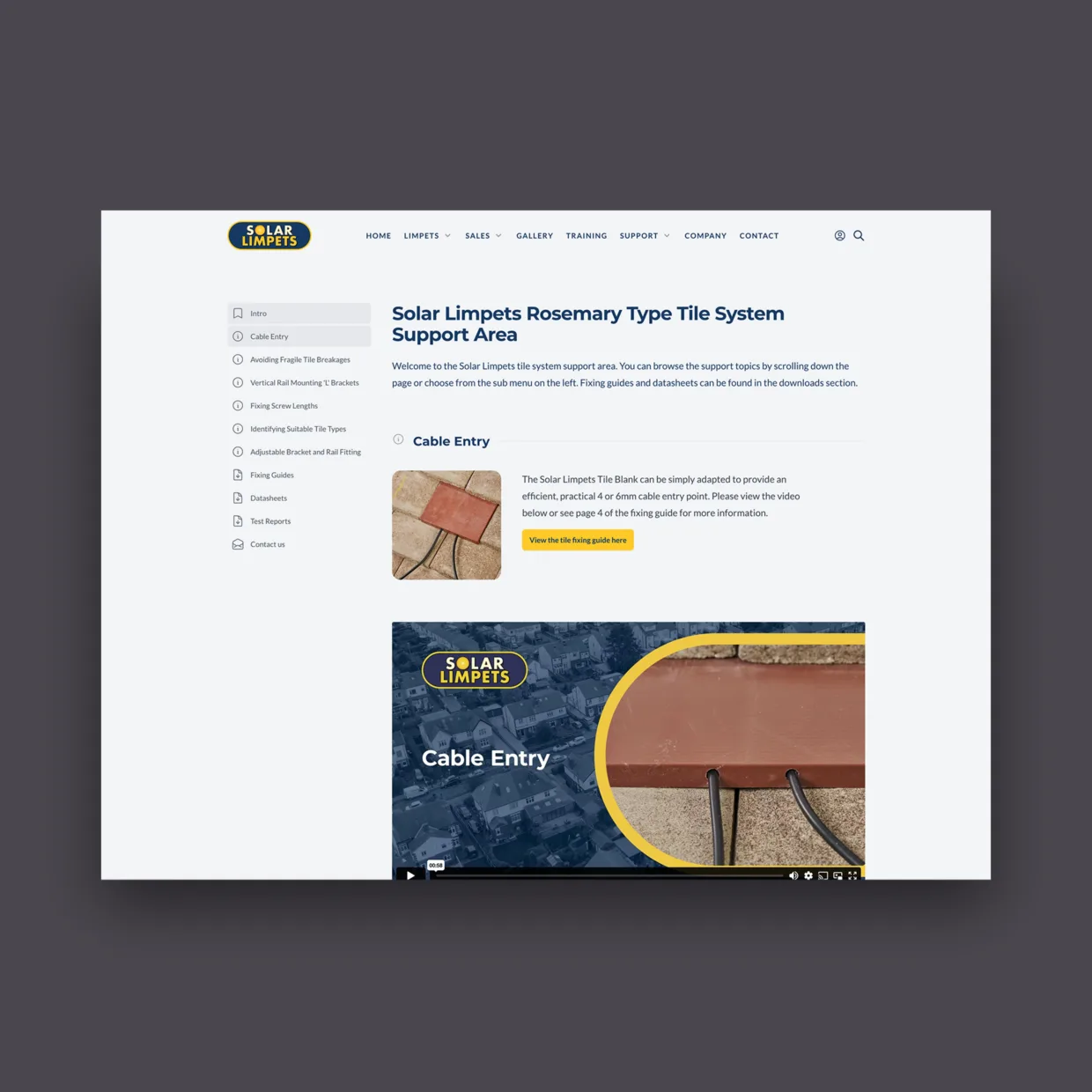 Solar Limpets Website Design