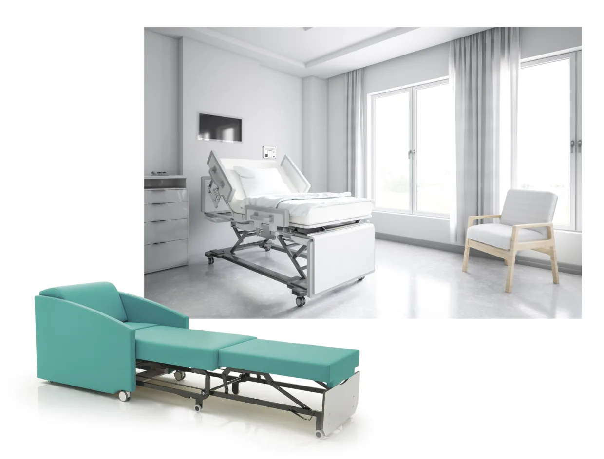 Composite image creation elements for Ocura Sofia Sleeper Chair