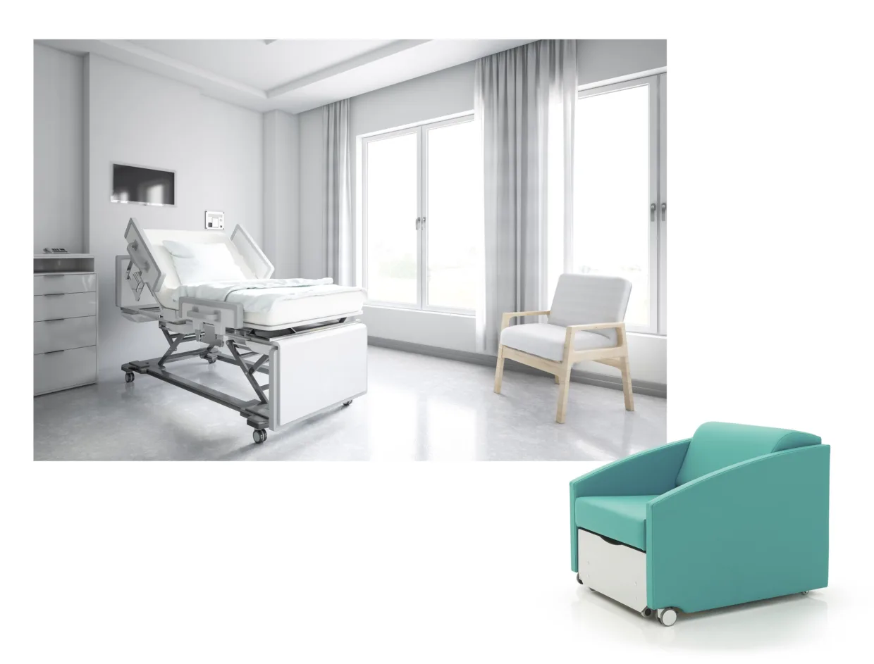 Composite image creation elements for Ocura Sofia Sleeper Chair