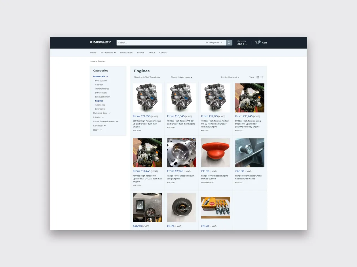 Kingsley eCommerce Website Design & Build