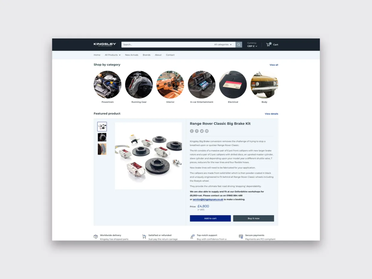 Kingsley eCommerce Website Design & Build