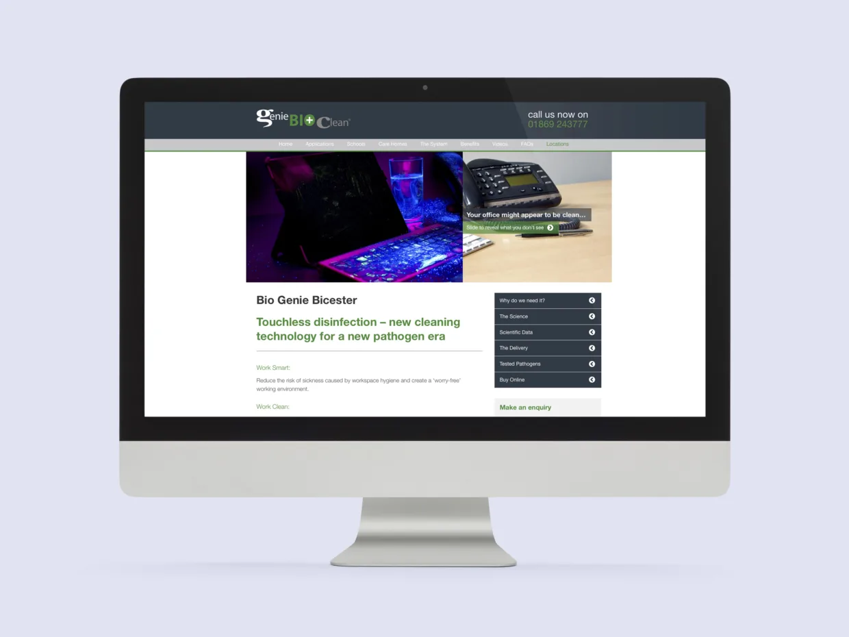 Genie Bio Clean Web Design 1