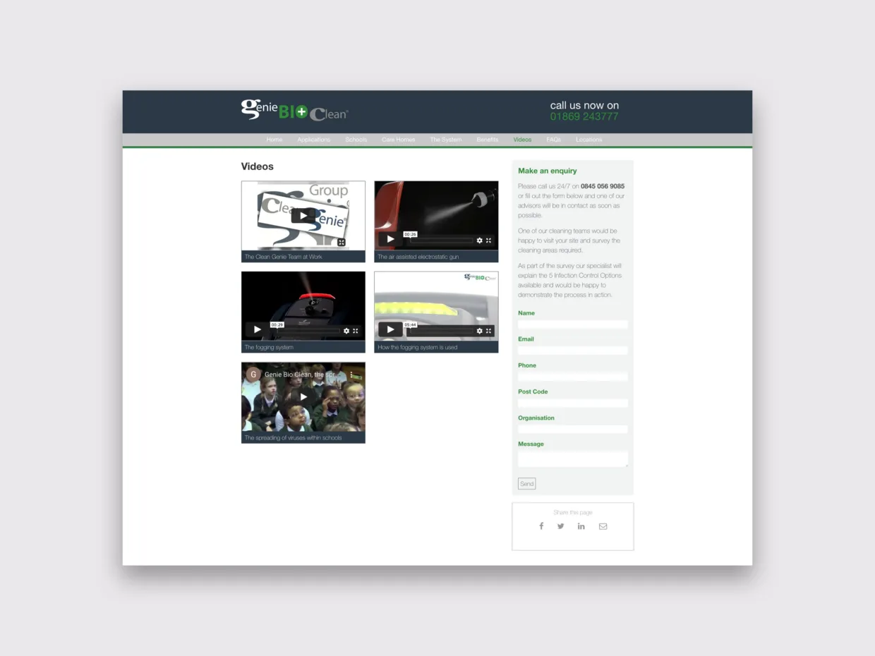 Genie Bio Clean Web Design 3