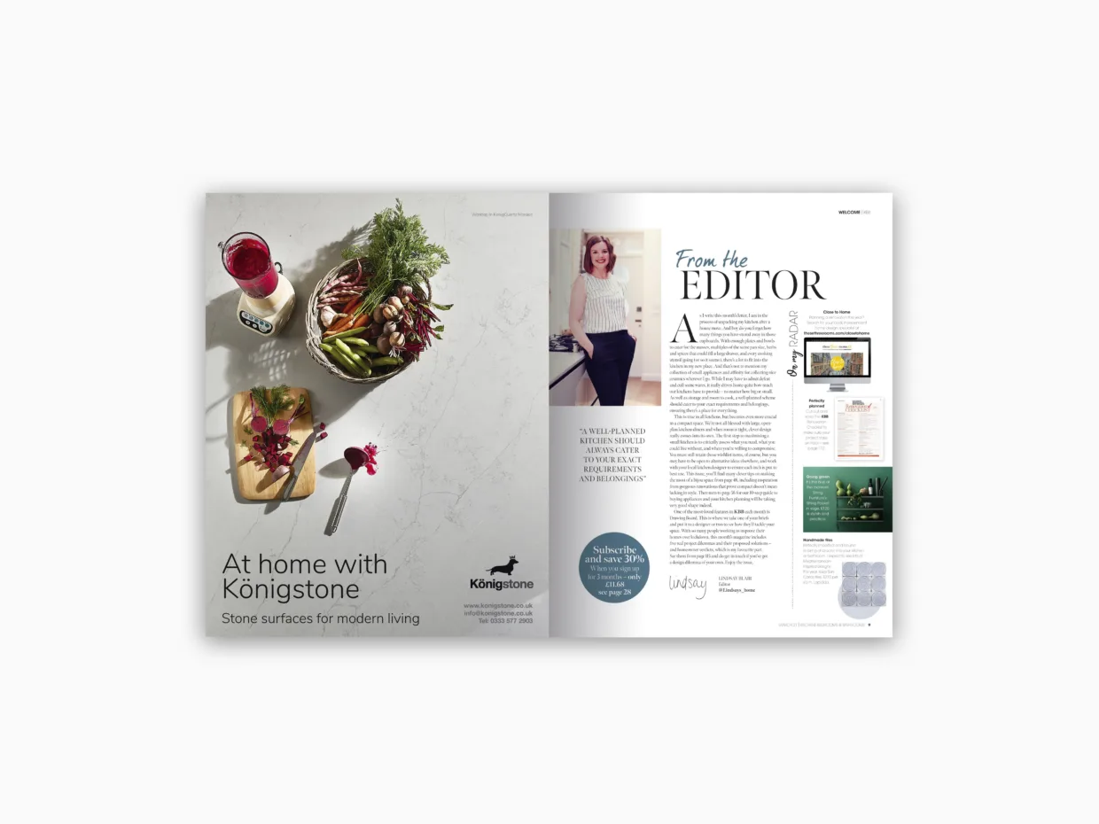 Magazine advertising design