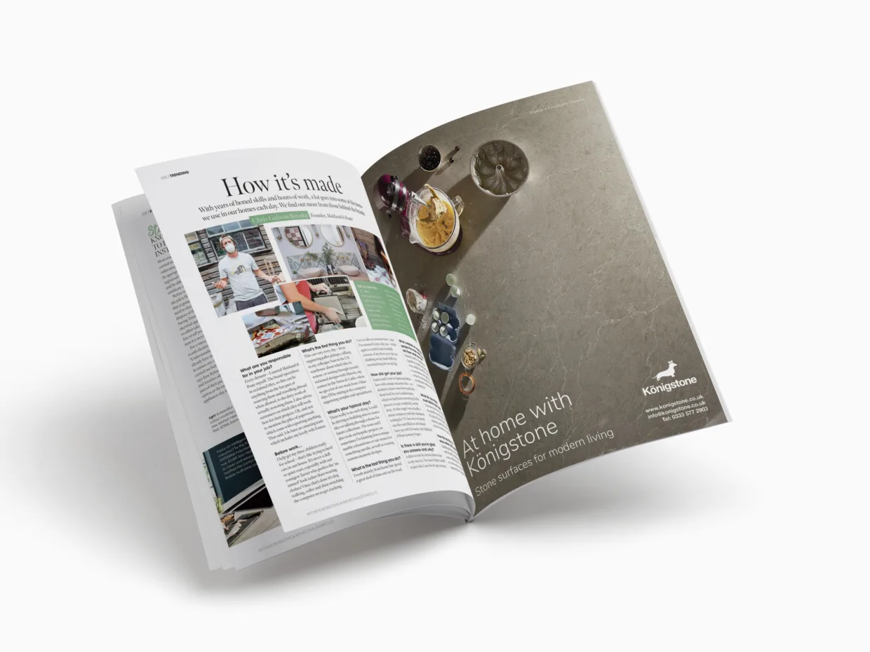 Magazine advertising design