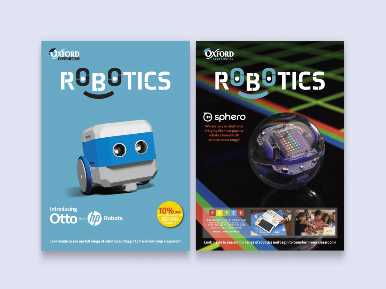 Micrographix Brochure design for Oxford Educational Robotics range | MicroGraphix