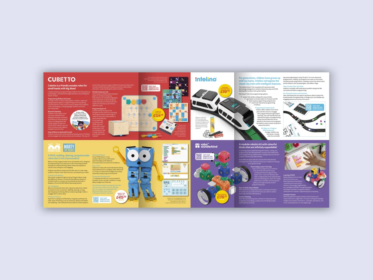Micrographix Brochure design for Oxford Educational Robotics range | MicroGraphix