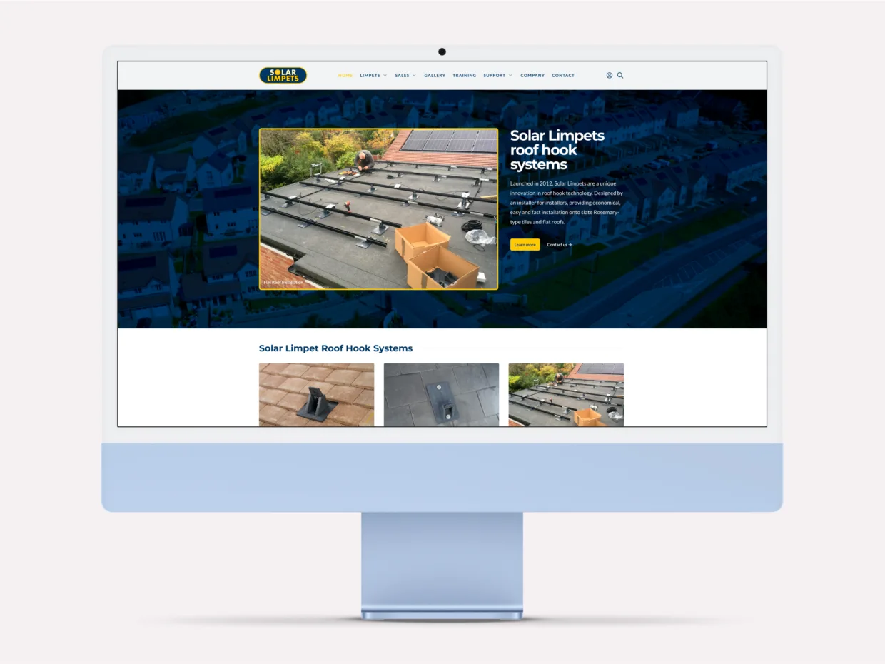 Solar limpets website design