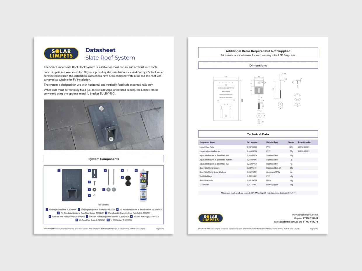 Solar limpets datasheet design 2