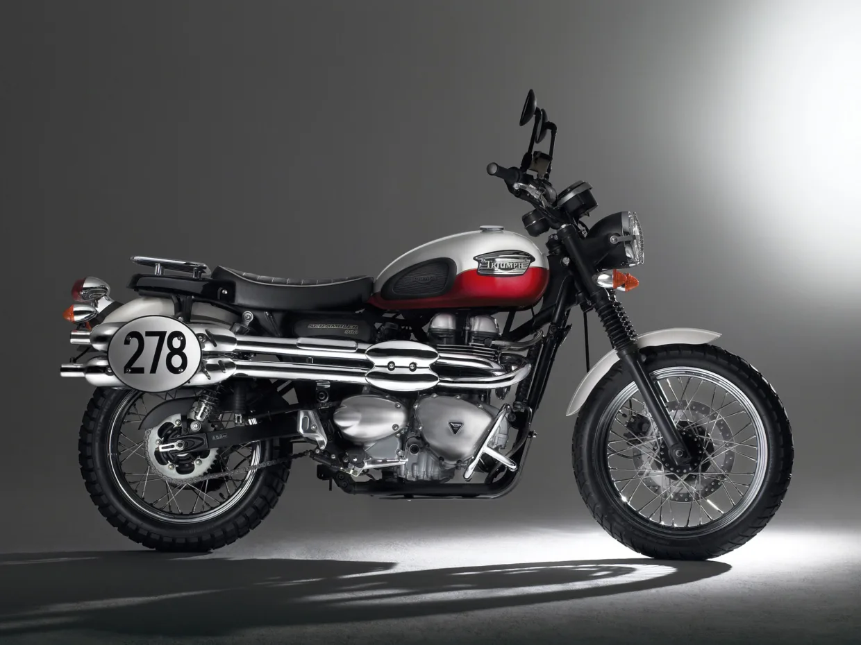 Triumph Scrambler studio photography